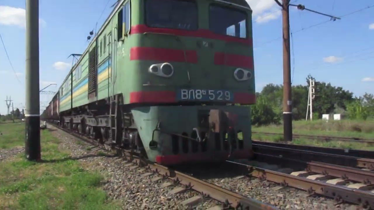 ВЛ8м- 529 на станции Гродовка Дон ЖД