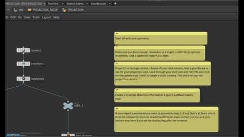 How to make Camera Projections in Houdini (16) for VFX & Animation with scene file to download