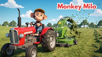 Monkey Milo’s Amazing Farm Adventures 🐵🚜🌈 | 3D Cartoon Story for Kids