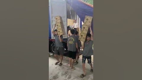 Bốc xếp hàng hóa tại Phan Đình Giót