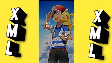 introduction myself  👀 🦋| New trend XML file 👀😻🦋| XML present alight motion|| attitude short video