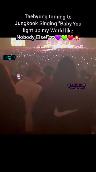 Taehyung Looking at Jungkook singing'Baby You Light up my world like Nobody Else! 🐯💜🐰#taekook#shorts