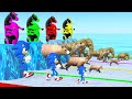 Funny Cow Dance Elephant Bear Dinosaur Sonic Hedgehog Animal Crossing Fountain Choose the Right Game