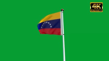 venezuela flag waving green screen 4k video free download