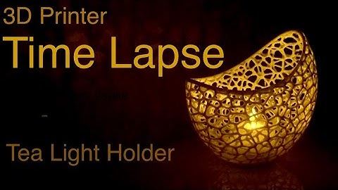 3D Printer Time Lapse:  Tealight Holder