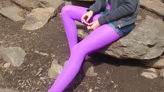 Kat In Hot Pink Purple Tightshose