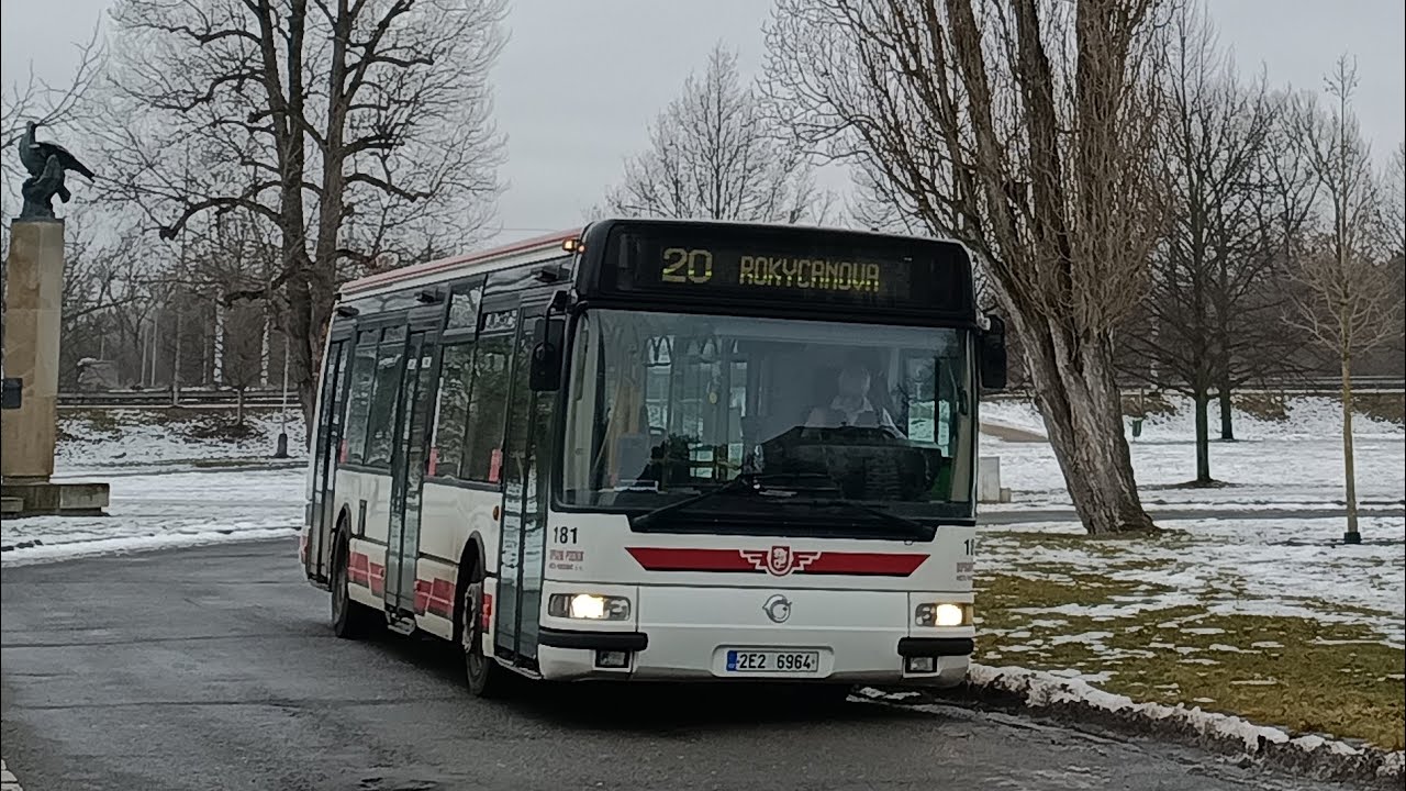 Linka 20 Závodu Míru Sídliště - Karla IV přes Rokycanovou z vozem Irisbus Citybus 12M Ev.č 181