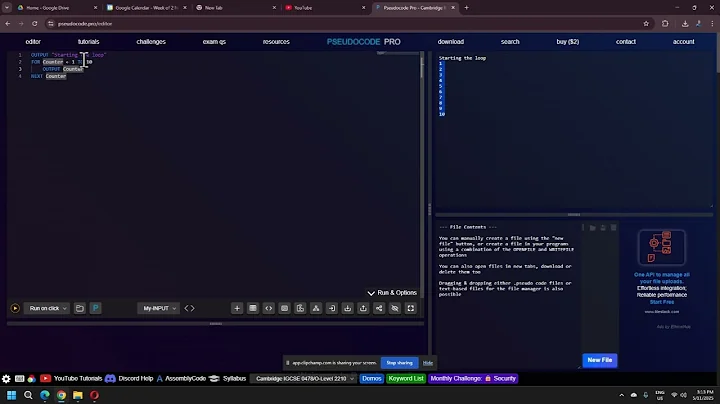 Tracing For Loop In Pseudocode