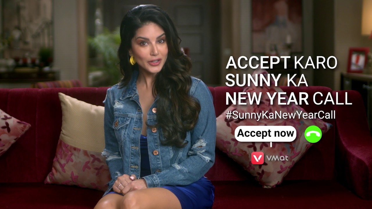 VMate New Year Sunny Leone Video Call Invitation |