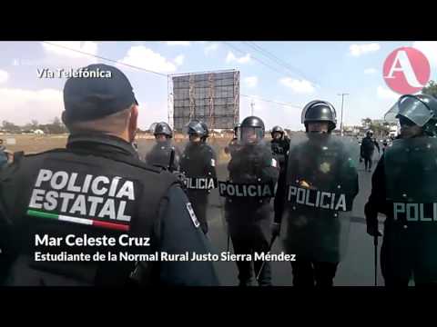 Normalistas alcanzan acuerdo tras agresión de policía de Aguascalientes