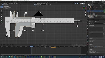 I modeled 3d Vernier Caliper in Blender