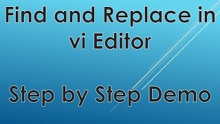 Find And Replace A Word In Vi Editor Replacing Exact Word Demo