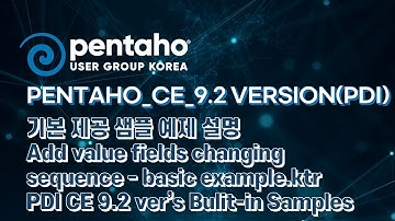 Pentaho_CE_9.2 version (PDI) - Add value fields changing sequence - basic example.ktr Sample 설명