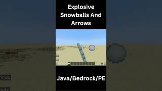 Explosive Snowballs And Arrows #minecraft #tutorial