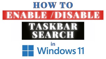 How To Enable, Disable or Change The Taskbar Search Icon In Windows 11