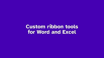 Create reports using custom-built ribbon tools in Word and Excel