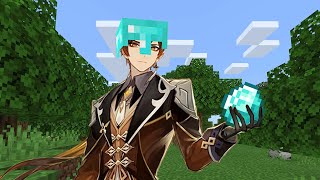 Zhongli plays Minecraft