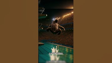 Shocking! King Kong’s Artistic Diving Show |  |  #cat #ZhiZhi #psycho8two #diving #shorts