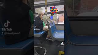 I found old man Carl Fredricksen from up on the city bus.