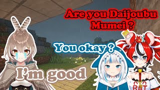 [ENG SUB/Hololive] Hakos Baelz,Nanashi Mumei,Gawr Gura  - Mumei so sad in Minecraft