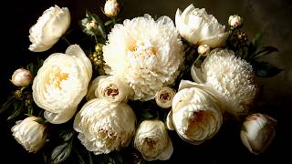 Queen of Flowers: White Peonies  | 3 Hours Soft Jazz Music | Flower TV Art Screensaver & Home Decor screenshot 5