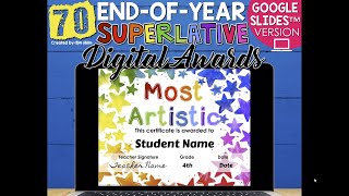 Digital End of Year Superlative Awards for Google Slides™