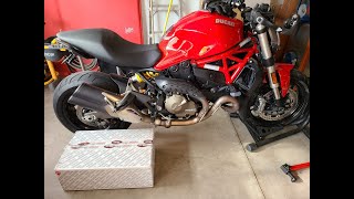 Ducati Monster 821 Termignoni unboxing and installation