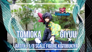 [Figureholic] 4k* Unbox ARTFX J Tomioka Giyuu 1/8 Scale Figure: Demon Slayer Kotobukiya [Eng sub]