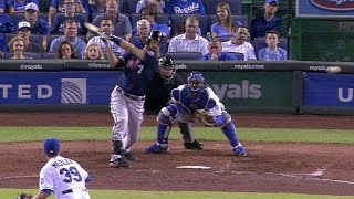 MIN@KC: Mauer adds to lead with RBI single to left