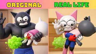 Gray x Wenda - Something Went Wrong 💨! - Best Incredibox Sprunki | ORIGINAL vs REAL LIFE