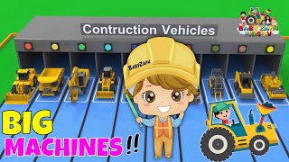 Big Construction Machines Road Construction Machines Amazing Fun Learning Video For Toddler Kids