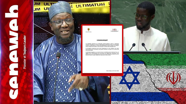Conflit Israël-Iran: la réaction de Cheikh Oumar Diagne à la position officielle du Sénégal...