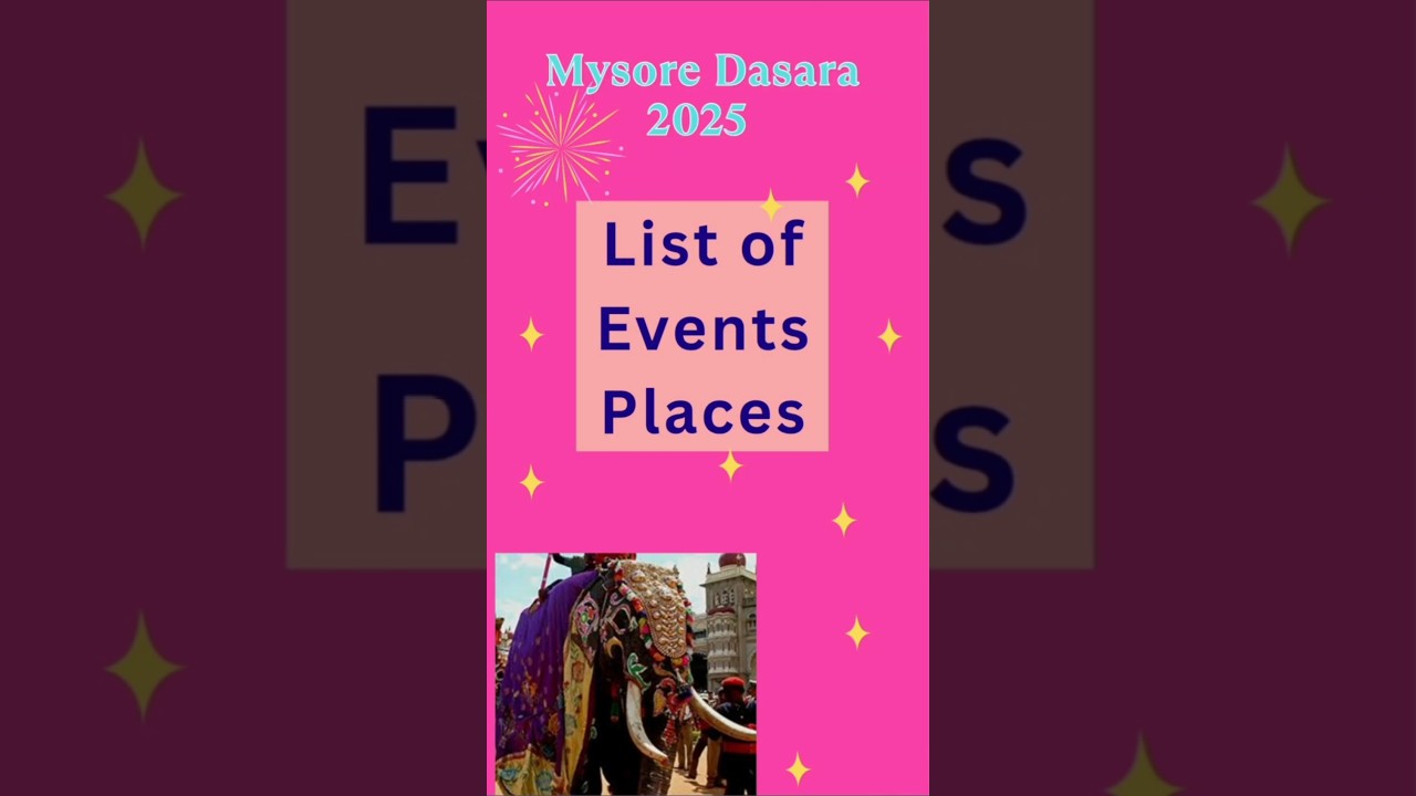 Mysore Dasara 2025 Full list of Events 
