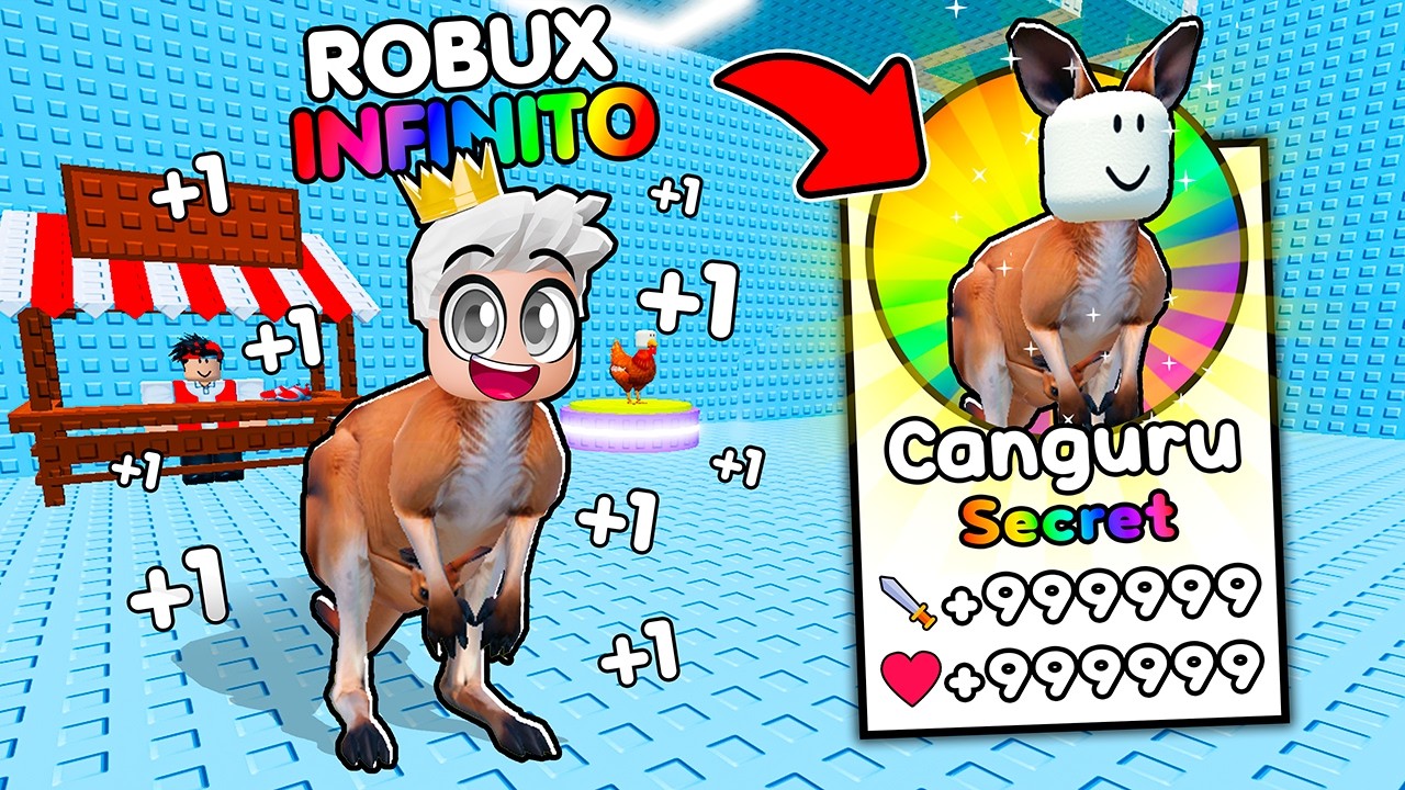 VIREI UM CANGURU E PULEI MUITO ALTO NO ROBLOX!