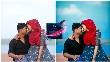 How to change white sky to blue in photoshop