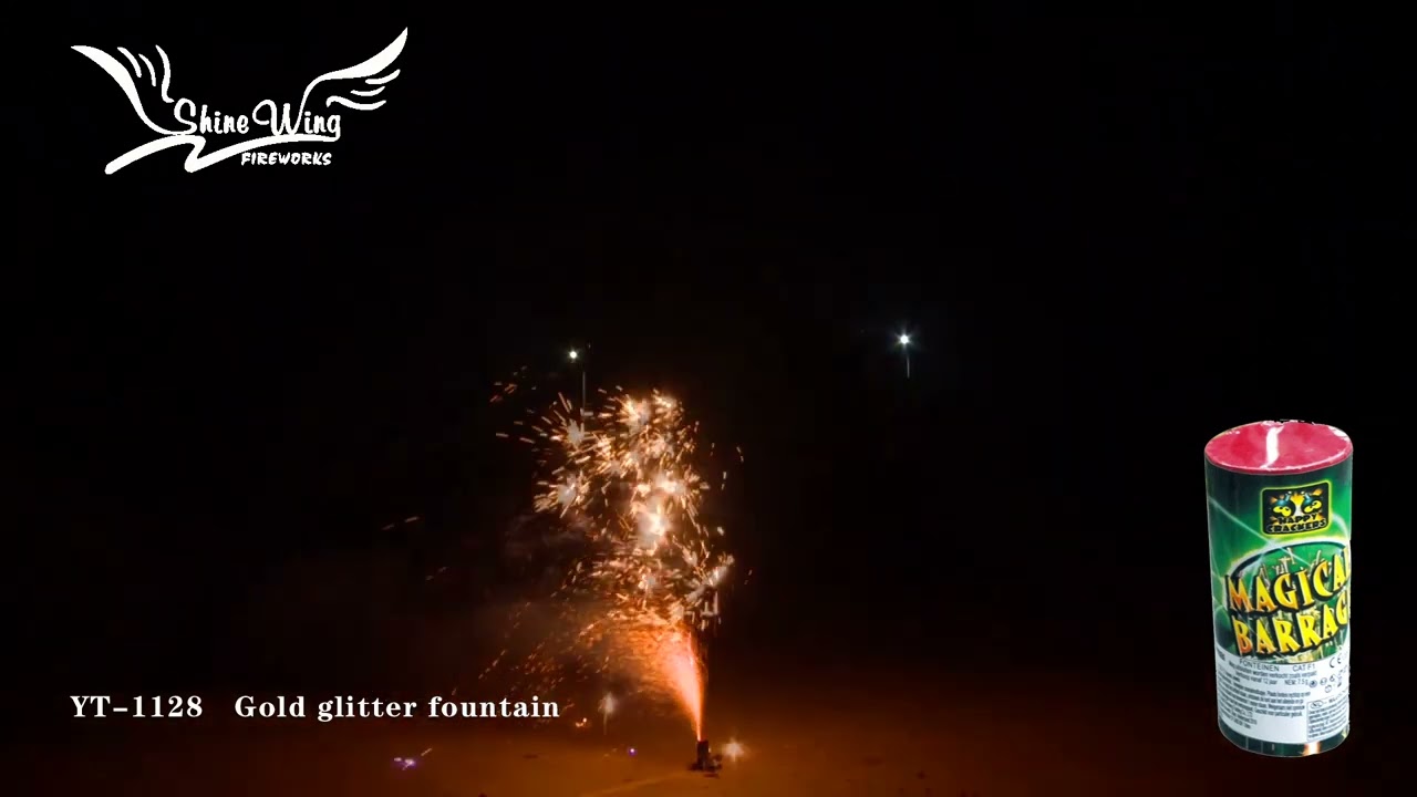 YT 1128 gold glitter fountain