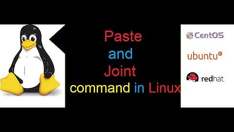 What are the paste and join command in Linux