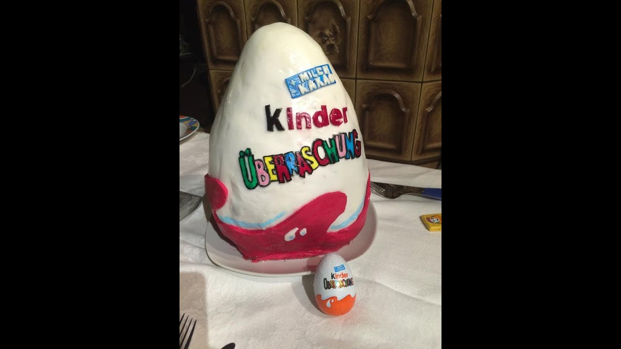 Kinder-Überraschungsei"Ü-Ei" Fondant Torte mit was drin... Anleitung ... Kinder-Überraschungsei"Ü-Ei" Fondant Torte mit was drin... Anleitung ...