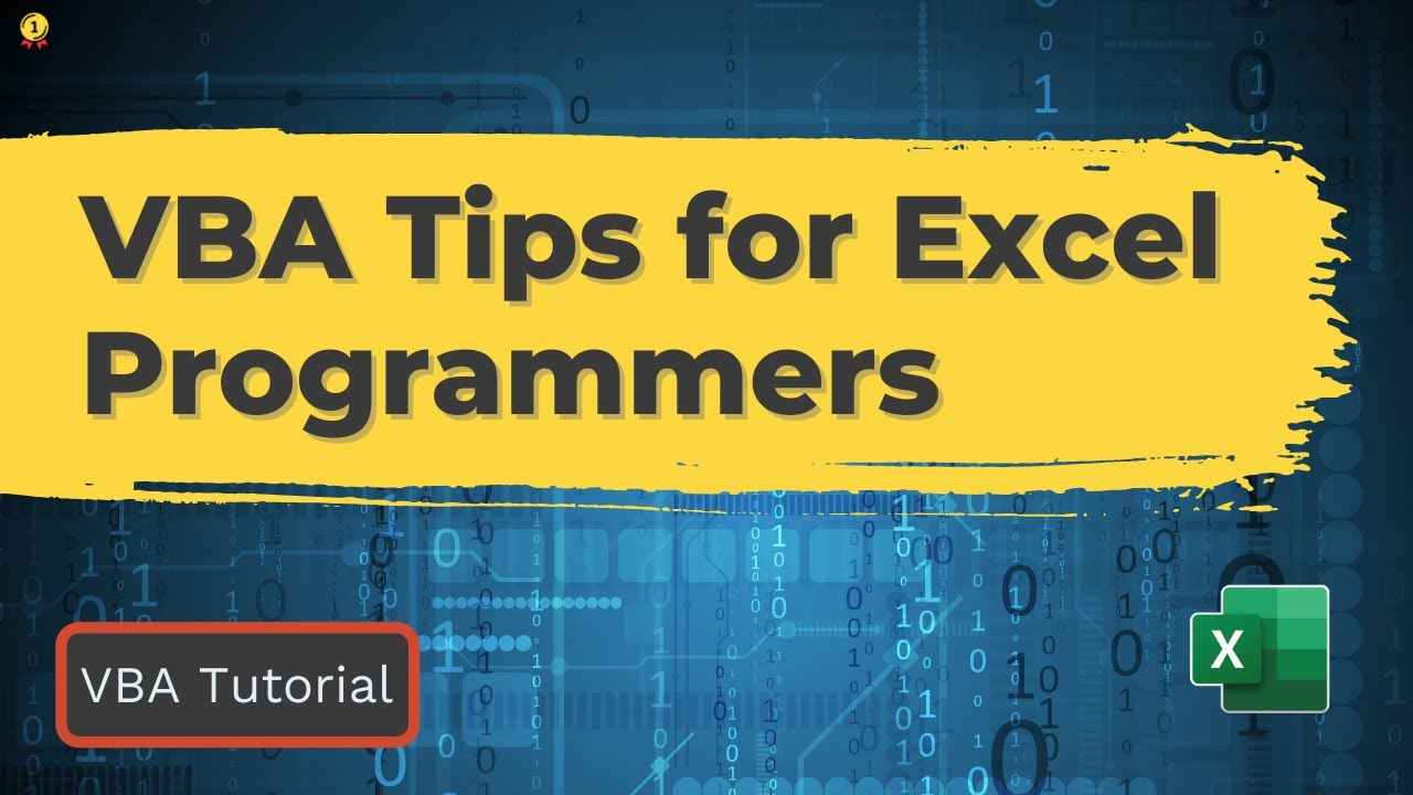 5 VBA Tips for Aspiring Excel Programmers - YouTube