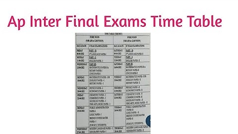 Ap inter Final exam dates 2022 ||Ap inter Final exams time table|| Ap inter exams latest news