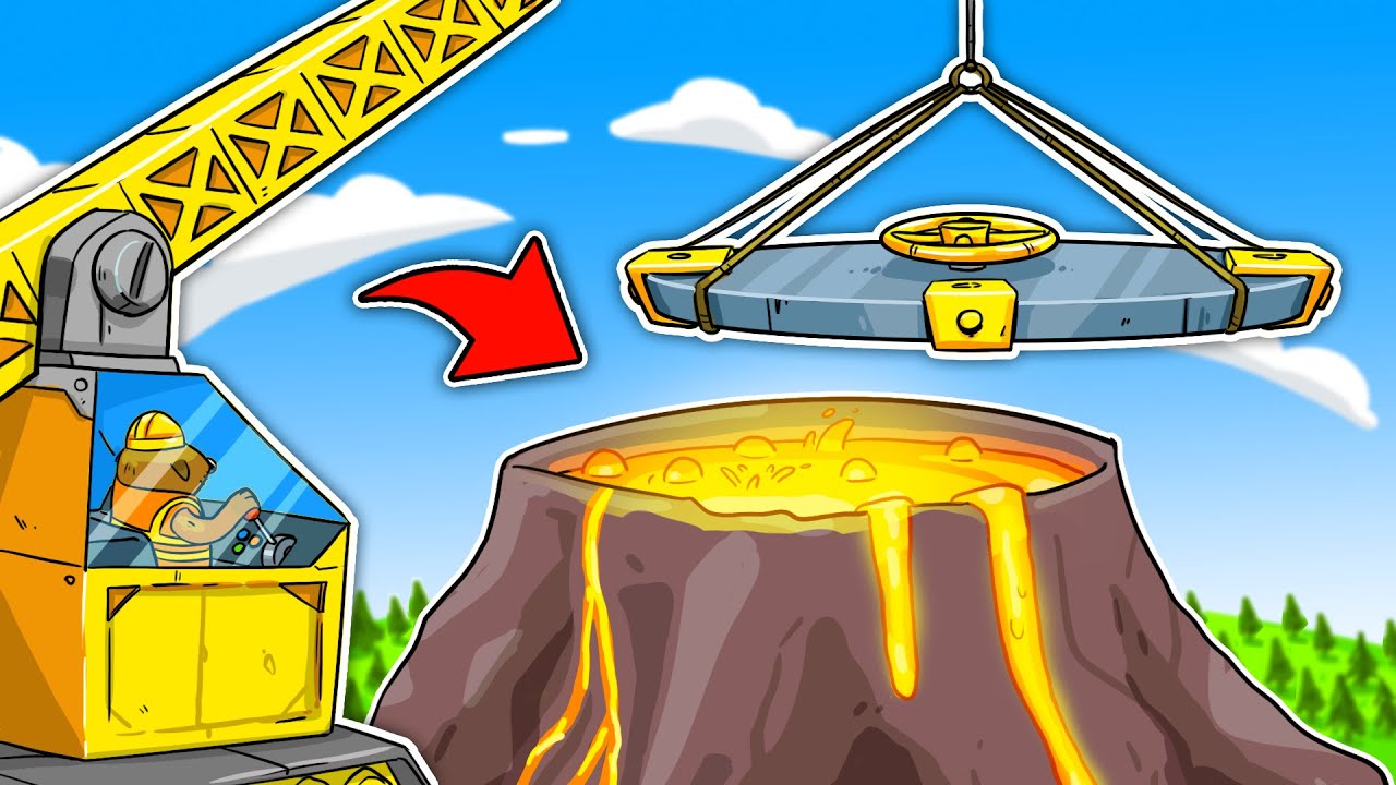 Capping up the volcano to save my beavers in Timberborn!
