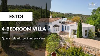 Algarve property for sale - Estoi - 4-bedroom quinta style property with pool and sea views