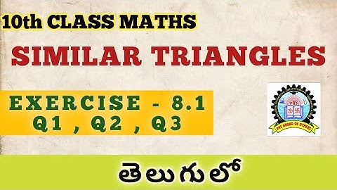 10e klas Wiskunde Oefening 8.1 met Gelijksoortige Driehoeken in het Telugu