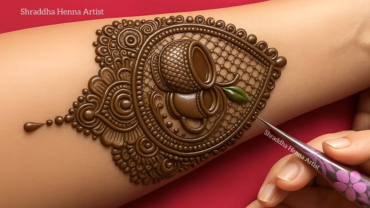 Full Bridal Mehndi Design | Easy Bharwa Henna Dulhan Mehndi for Front Hand | Trending Mehndi Latest