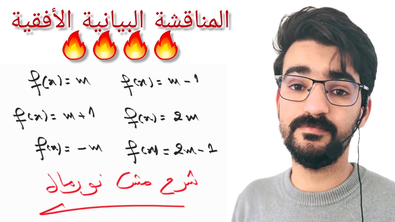 فكرة راح تعاونك في حل جميع حالات المناقشة البيانية الافقية شرح مش نورمال ✅️💯💯