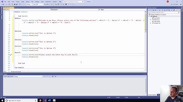 Creating a simple menu by using console app - VB console