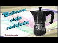 Cafetera reciclada con decoupage y pintura a la tiza-DIY manualidades
