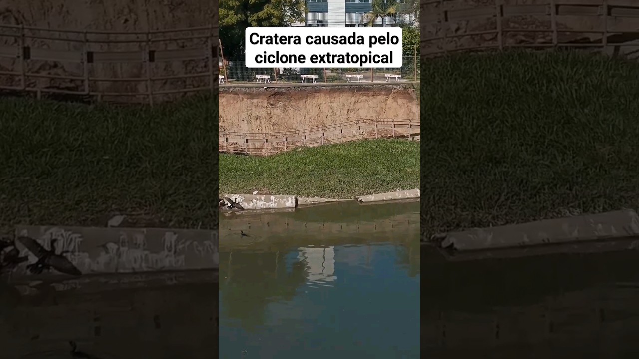 Cratera causada pelo ciclone extratopical #shortsyoutube