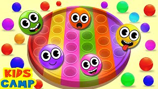 Pop It Dancing Balls | Learn Colors for Kids with Finger Family   Best Learning Videos for Toddlers