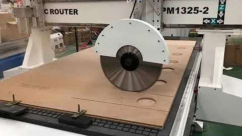 TechPro® Double head CNC Router With Saw Blade Cutting MDF #woodworking #woodcarving #cncrouter